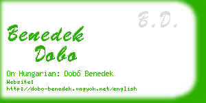 benedek dobo business card